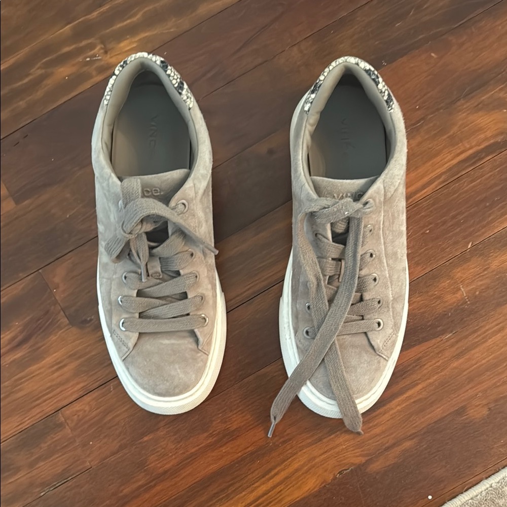 Vince Gray Suede Sneakers